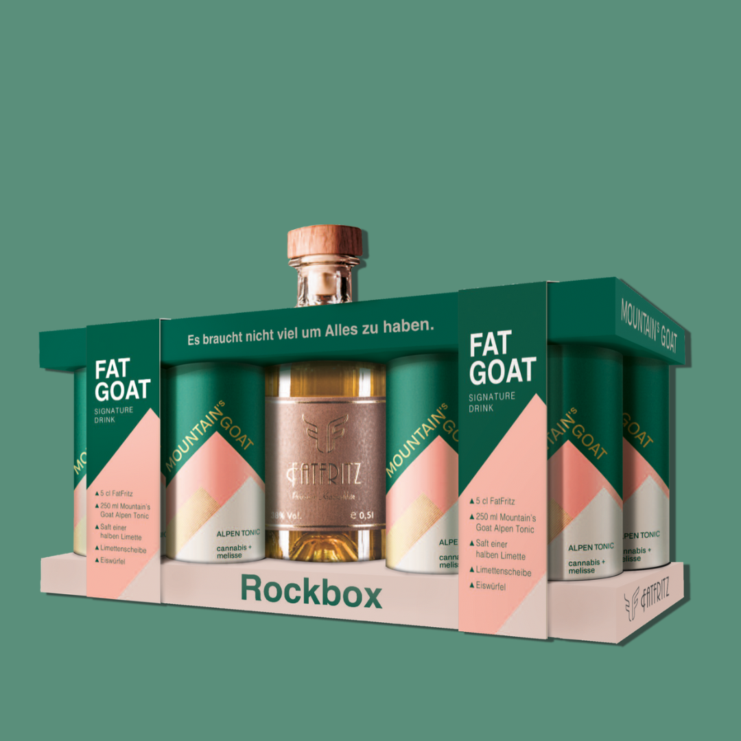 ROCKBOX Geschenkeset - Kräuterlikör 0,5l + 8x Alpen Tonic Original Stück
