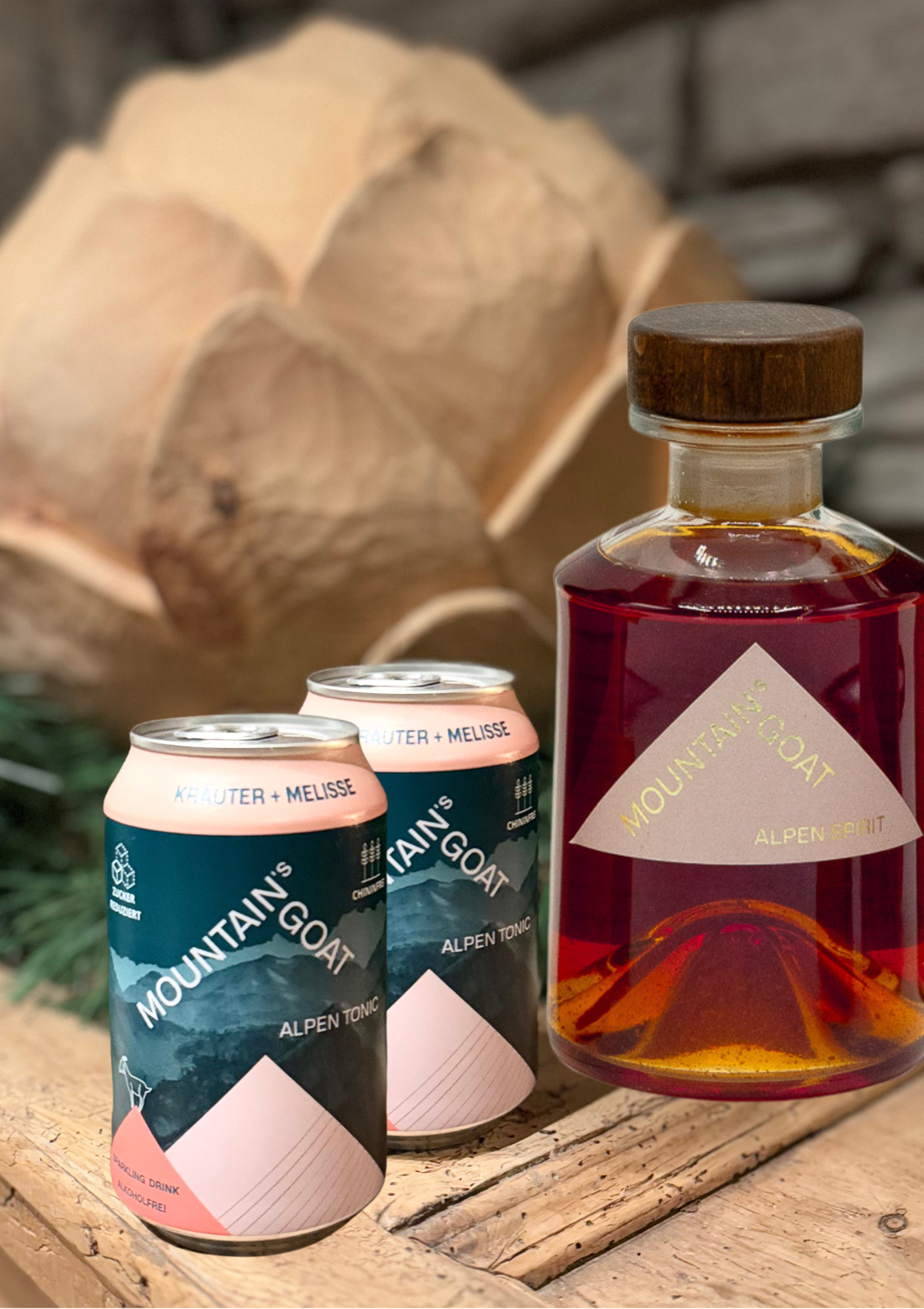 AUFGUSS Set - klein - Alpen Spirit Zirbenlikör 0,2l + 2x Alpen Tonic Original Stück