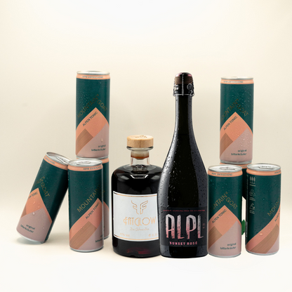 WINTER SPRIZZ Set - Glühweinlikör 0,5l + ALPL Rosé 0,75l + 8x Alpen Tonic Original Stück